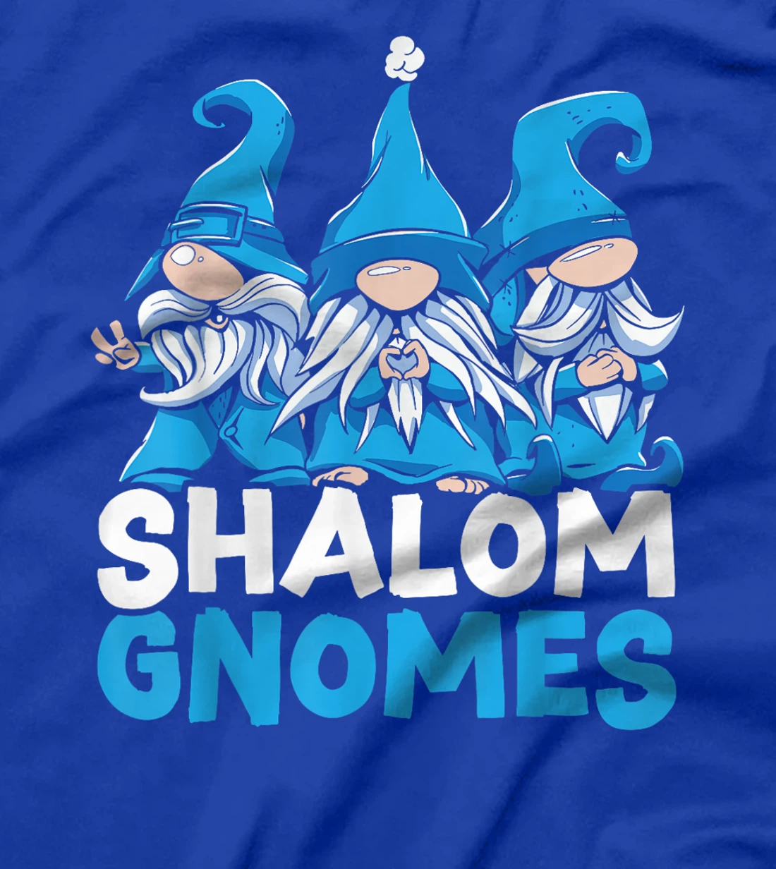 Womens Shalom Gnomes Chanukah Menorah Hanukkah Israel Jew T-Shirt