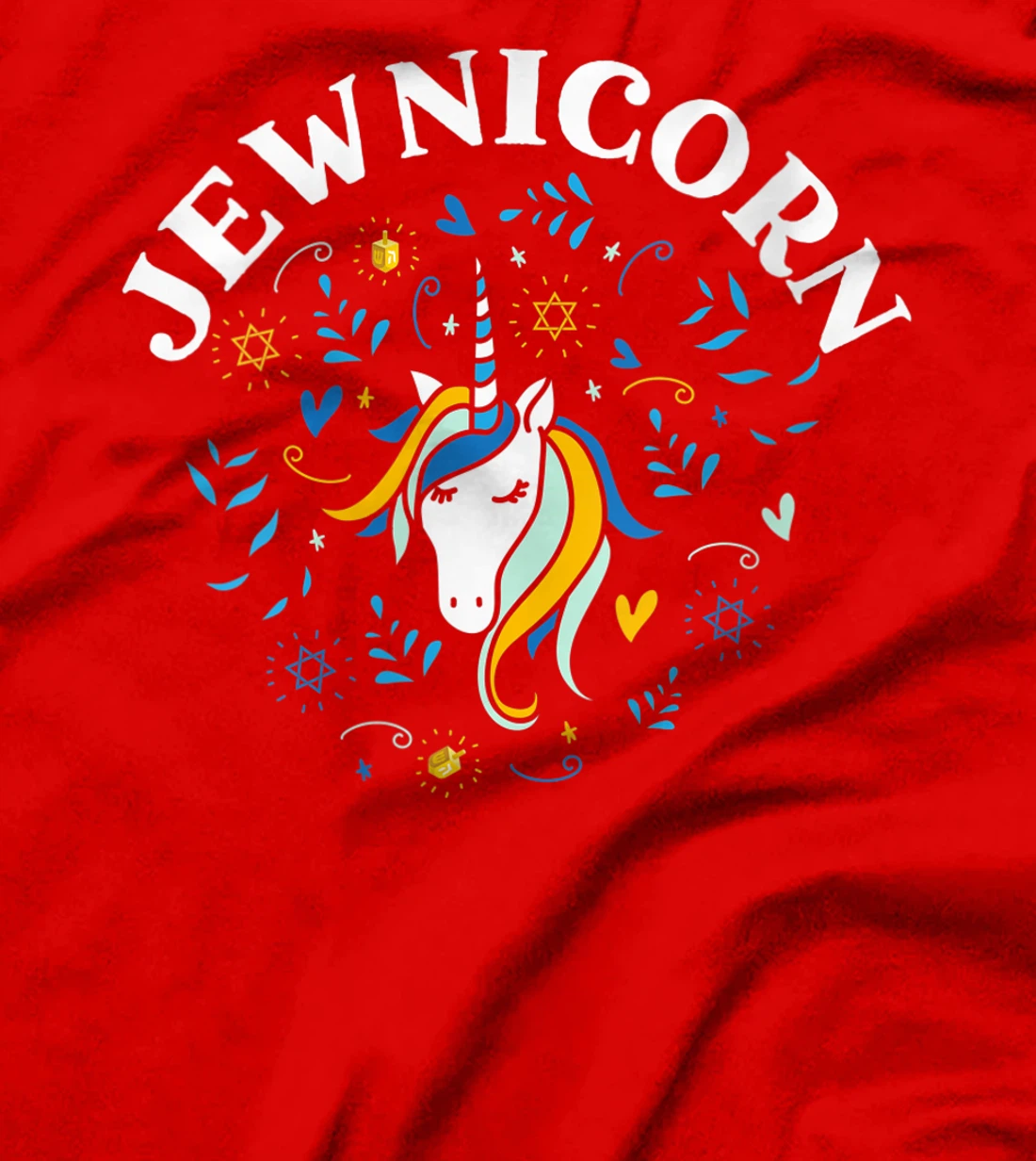 Womens Jewnicorn Chanukah Menorah Hanukkah Israel Jew Unicorn T-Shirt