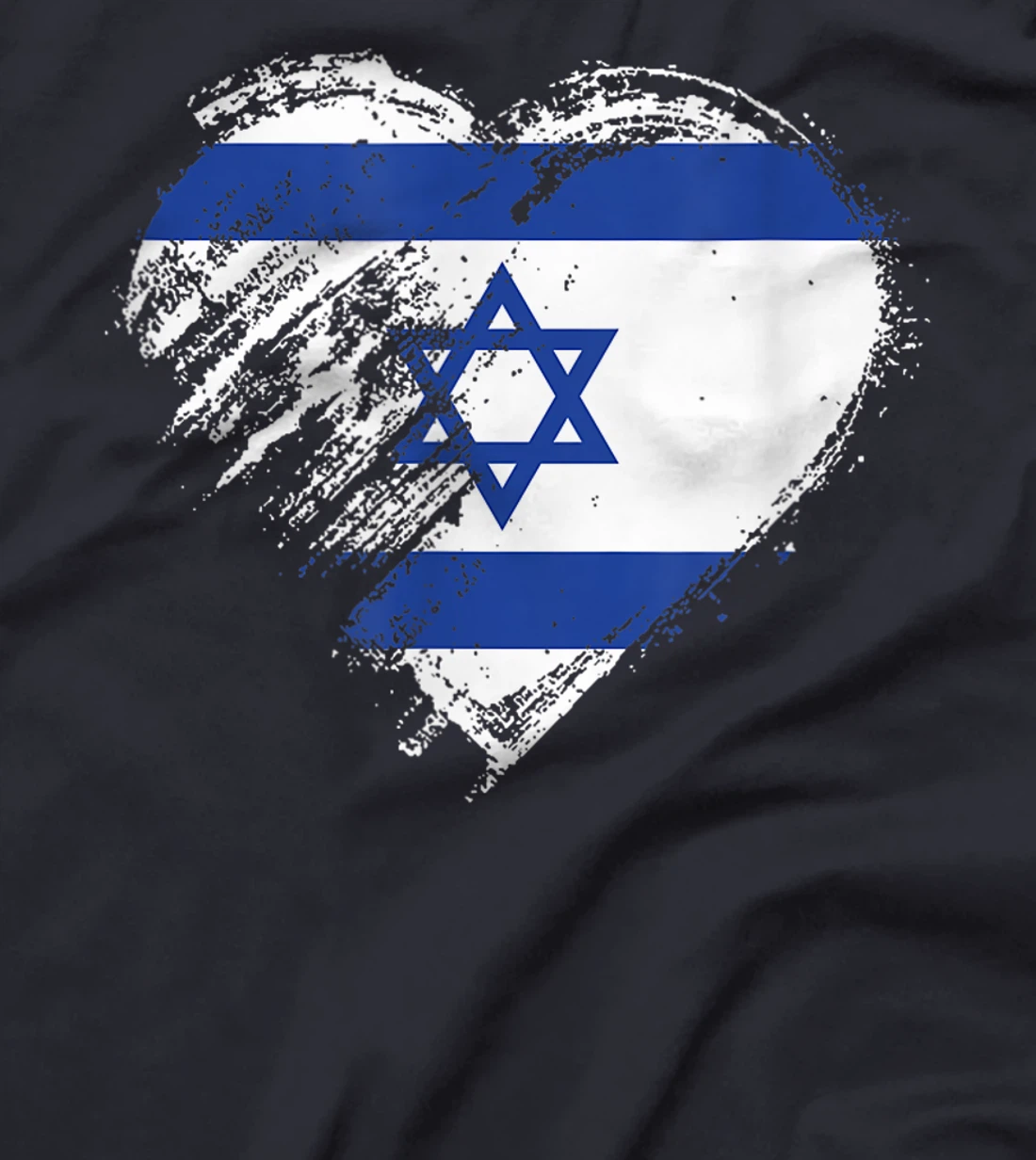 Grungy I Love Israel Heart Flag T-Shirt