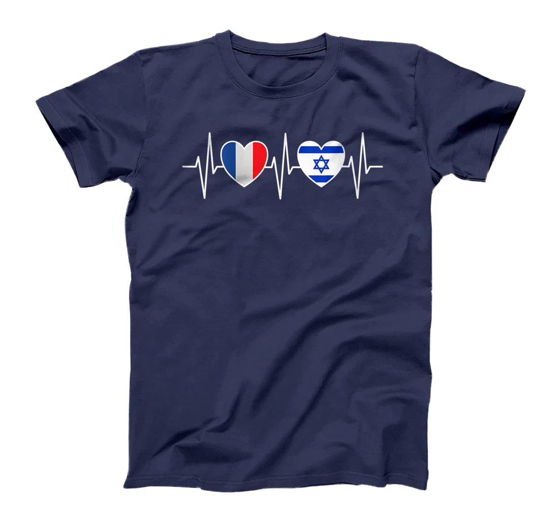 Womens France And Israel Israeli Flag Flag T-Shirt
