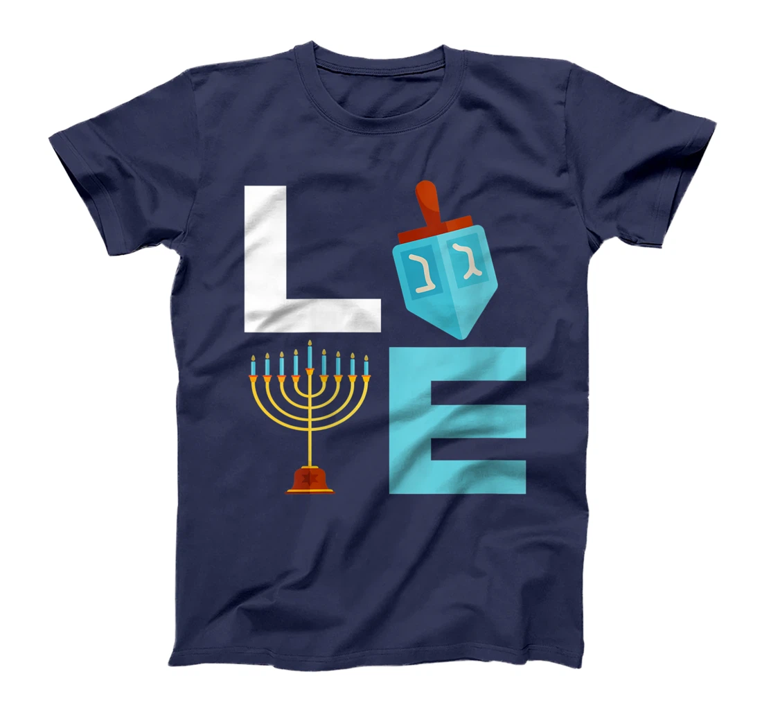 Womens Chanukah Menorah Hanukkah Israel Jew Jewish Pride T-Shirt
