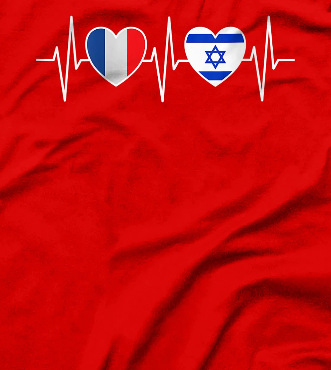 Womens France And Israel Israeli Flag Flag T-Shirt