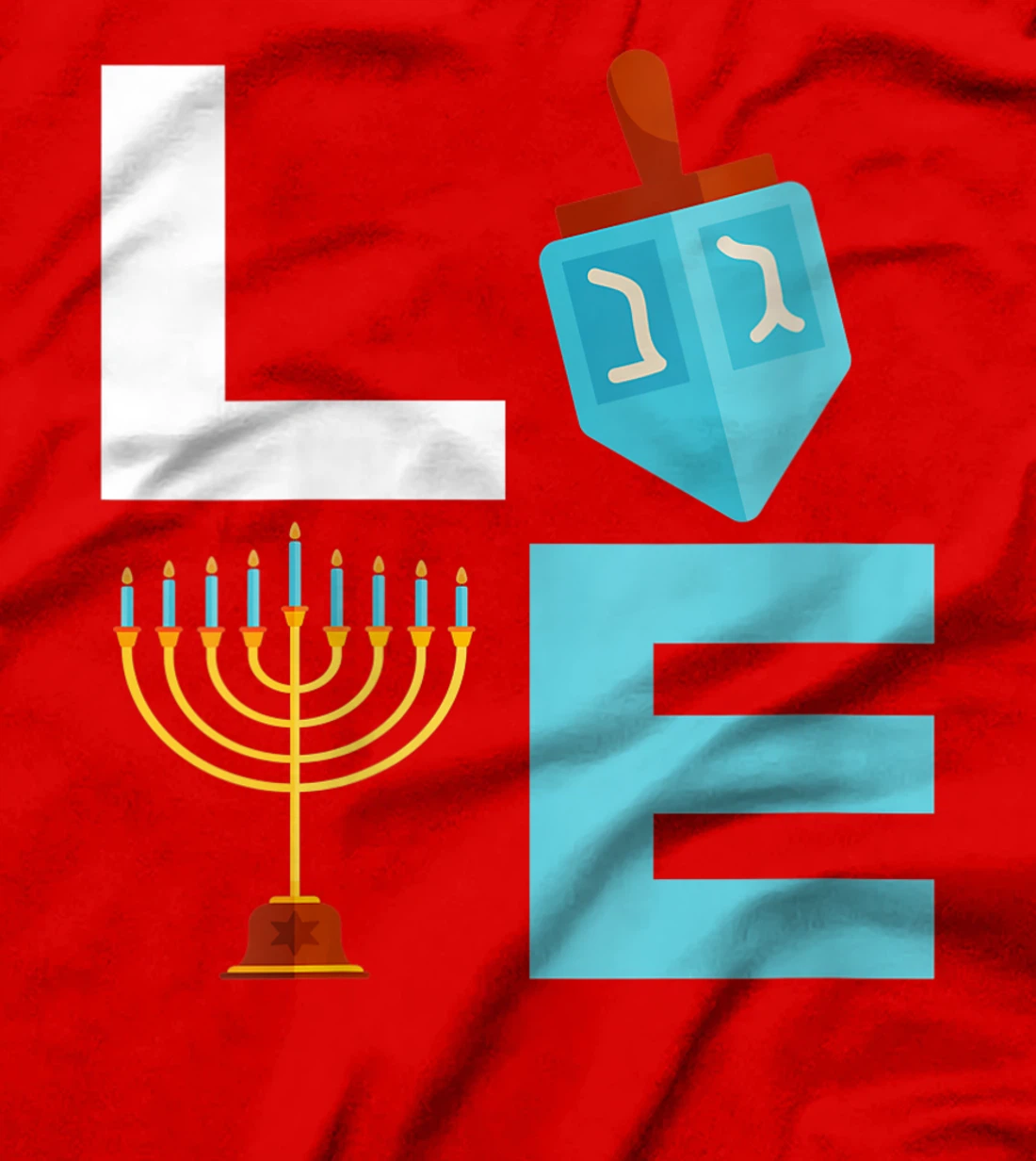 Womens Chanukah Menorah Hanukkah Israel Jew Jewish Pride T-Shirt