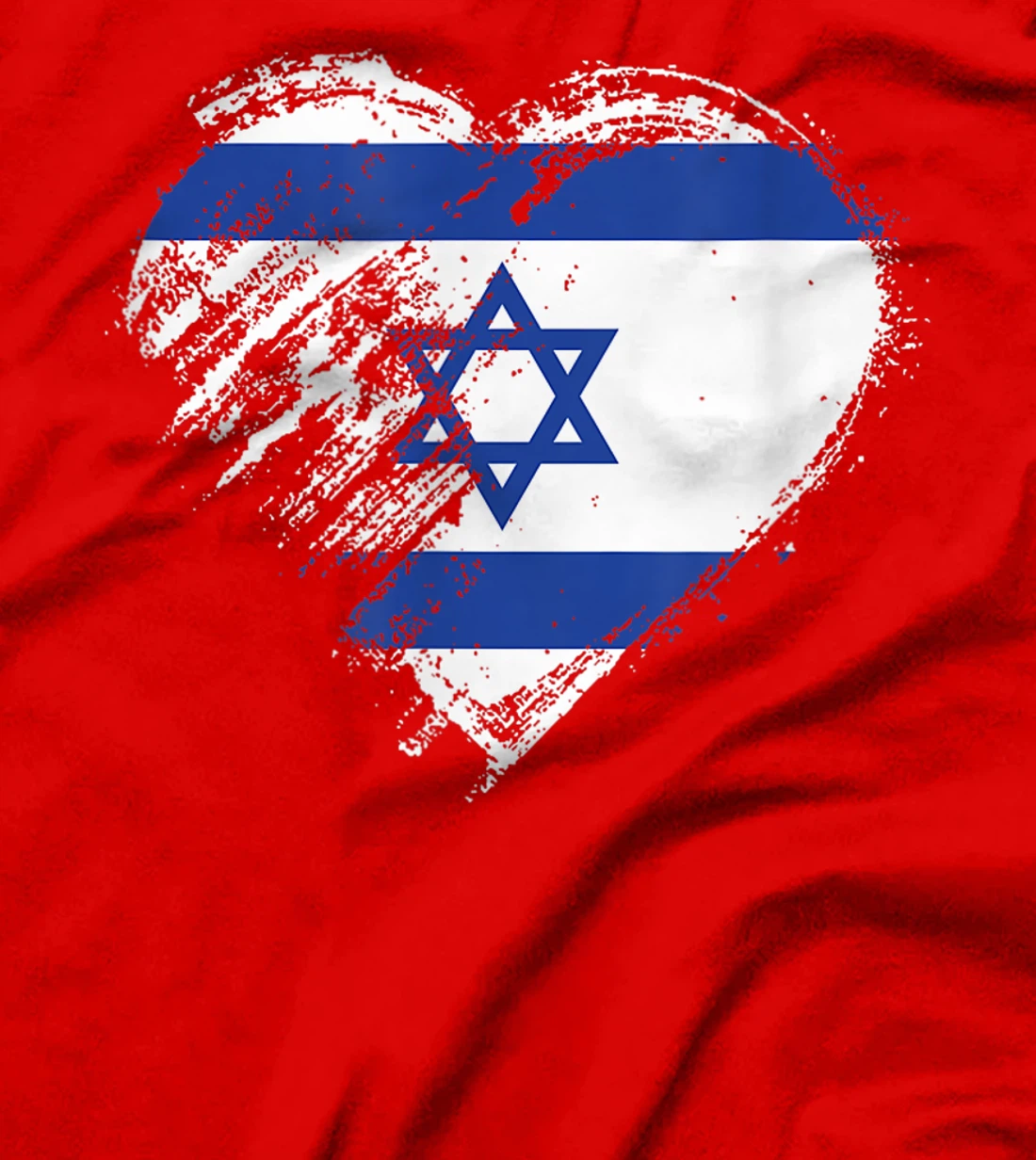Grungy I Love Israel Heart Flag T-Shirt