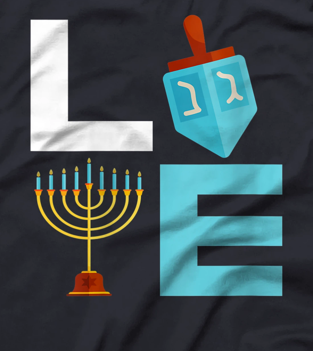 Womens Chanukah Menorah Hanukkah Israel Jew Jewish Pride T-Shirt