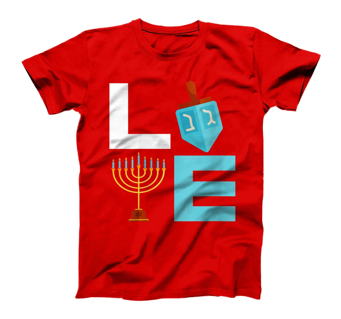 Womens Chanukah Menorah Hanukkah Israel Jew Jewish Pride T-Shirt