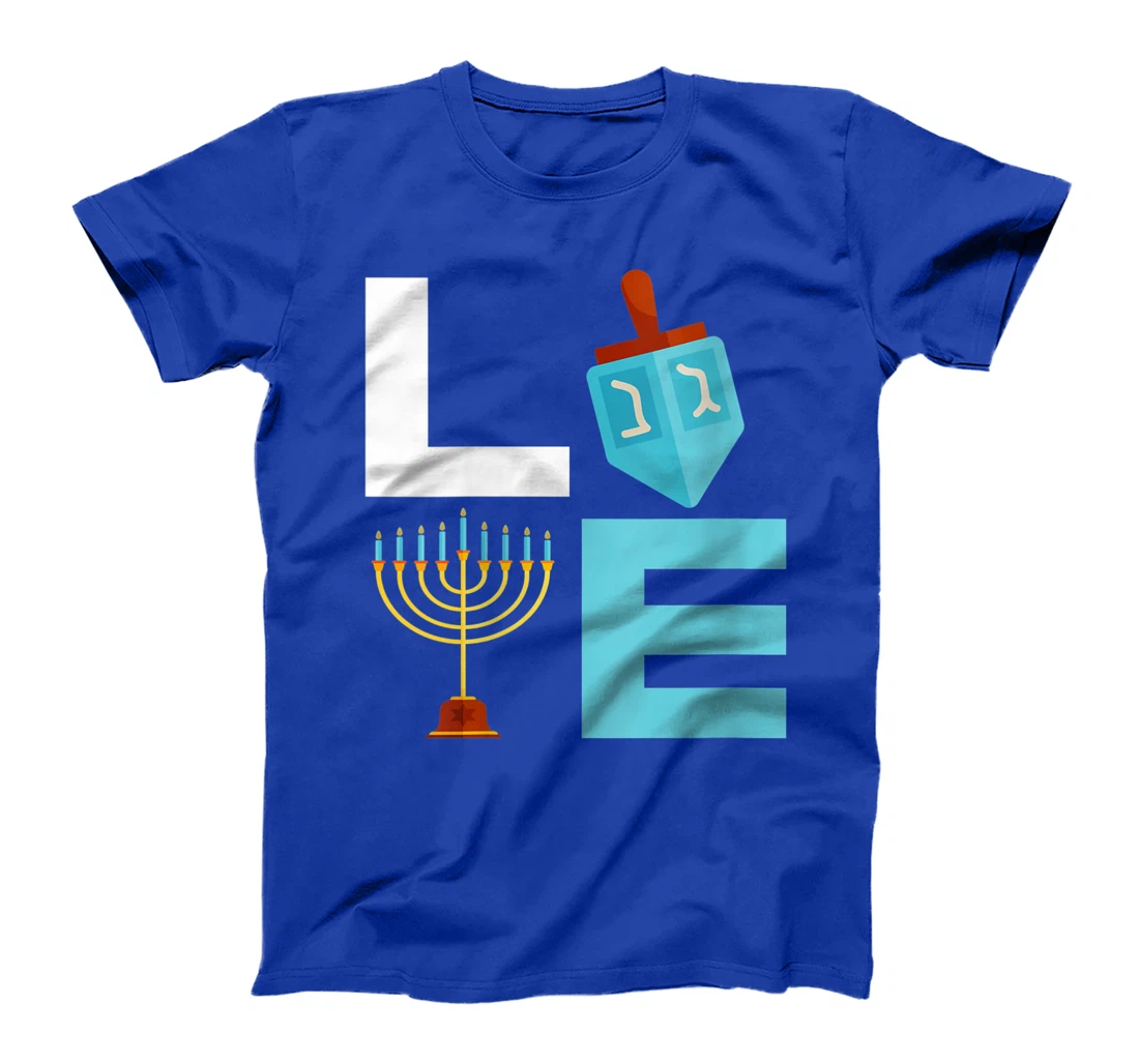 Womens Chanukah Menorah Hanukkah Israel Jew Jewish Pride T-Shirt
