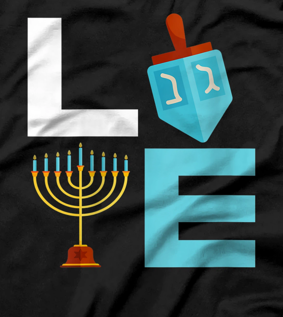 Womens Chanukah Menorah Hanukkah Israel Jew Jewish Pride T-Shirt