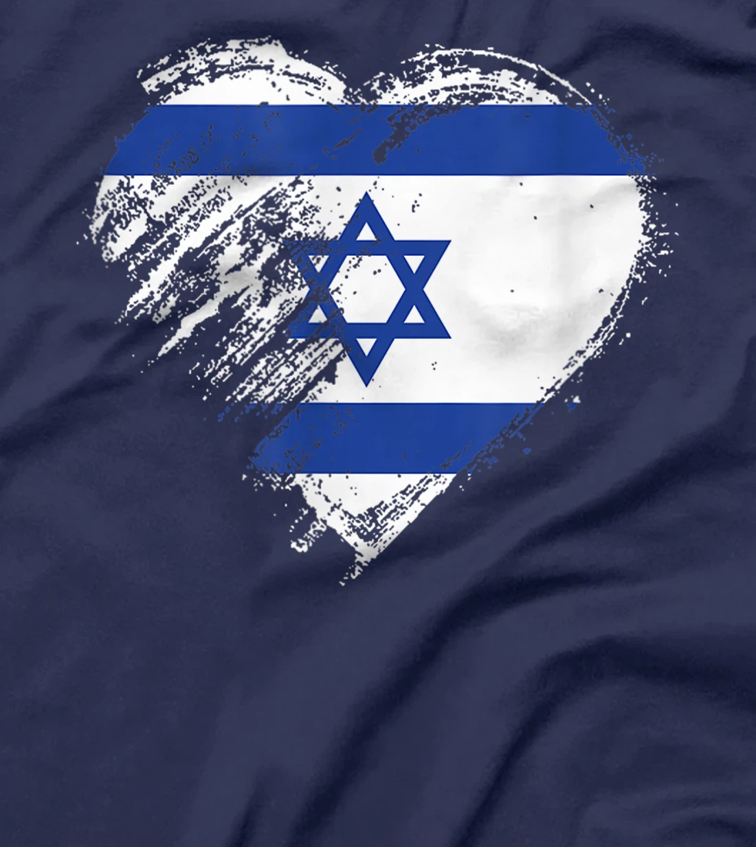 Grungy I Love Israel Heart Flag T-Shirt