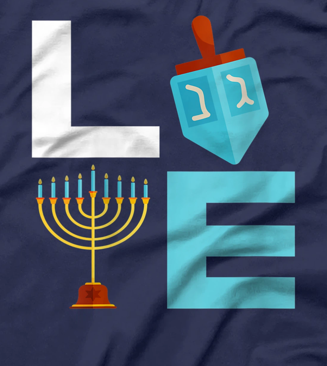 Womens Chanukah Menorah Hanukkah Israel Jew Jewish Pride T-Shirt