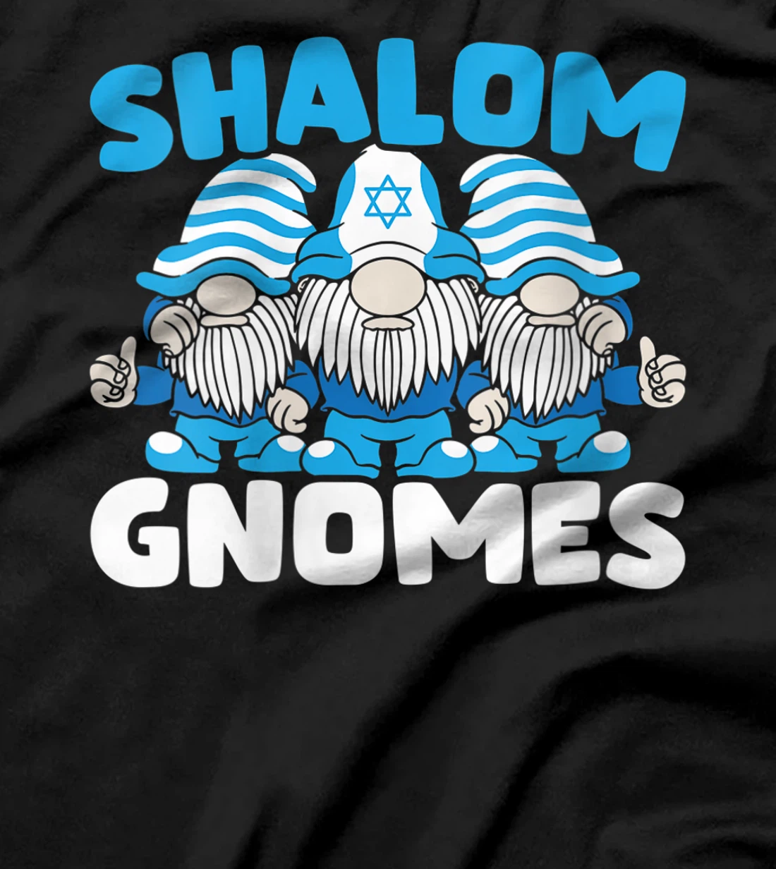 Womens Shalom Gnomes Chanukah Menorah Hanukkah Israel Jew T-Shirt