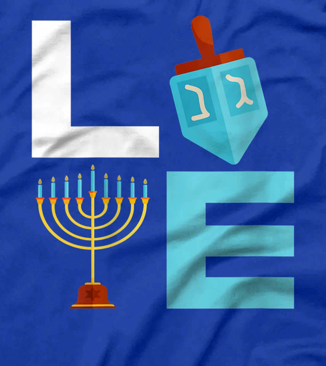 Womens Chanukah Menorah Hanukkah Israel Jew Jewish Pride T-Shirt