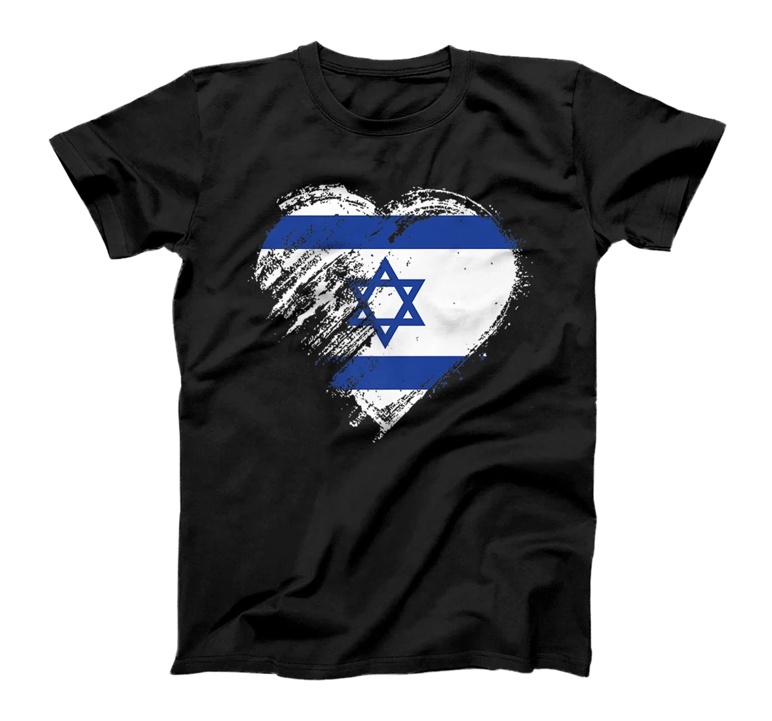 Grungy I Love Israel Heart Flag Premium T-Shirt