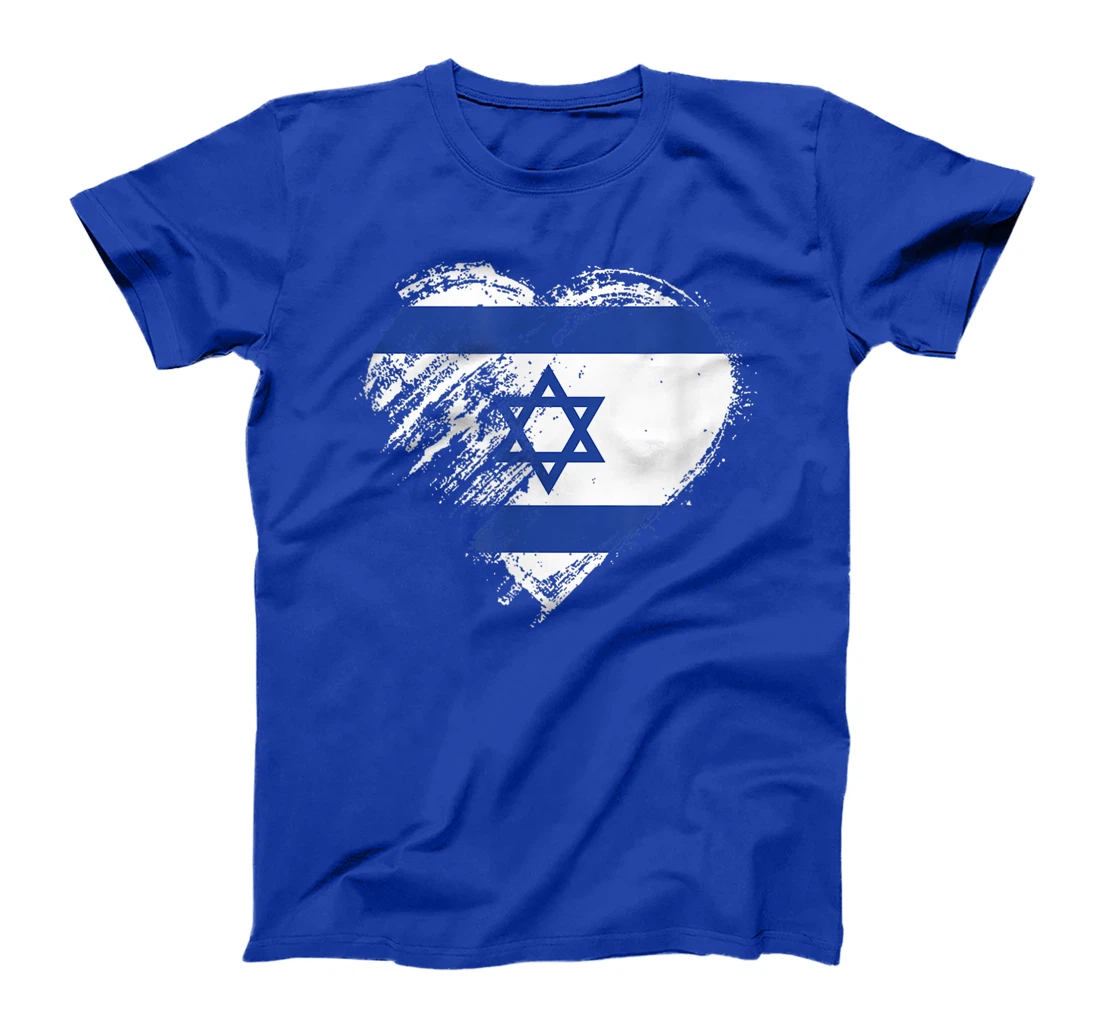 Grungy I Love Israel Heart Flag T-Shirt
