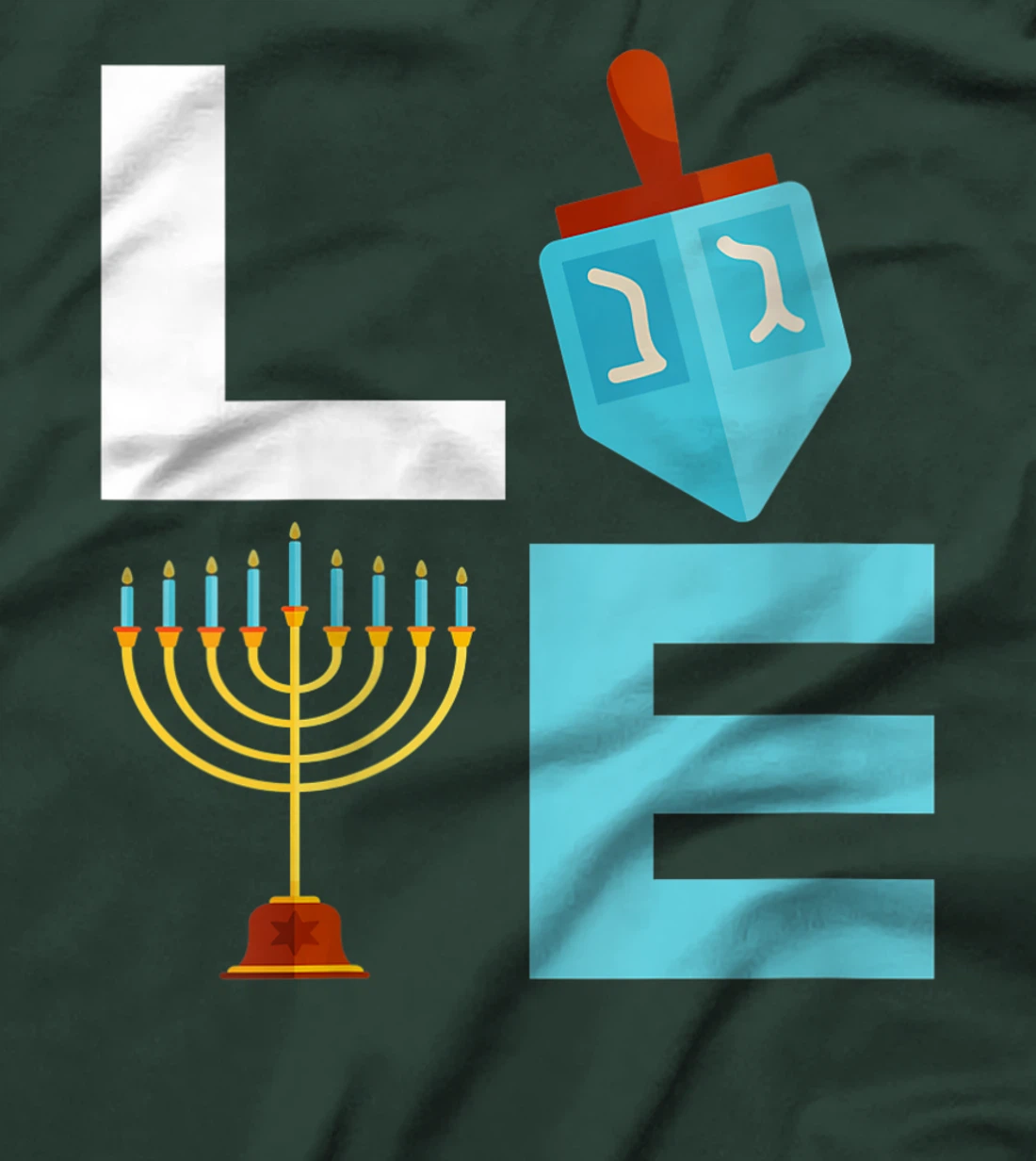 Womens Chanukah Menorah Hanukkah Israel Jew Jewish Pride T-Shirt