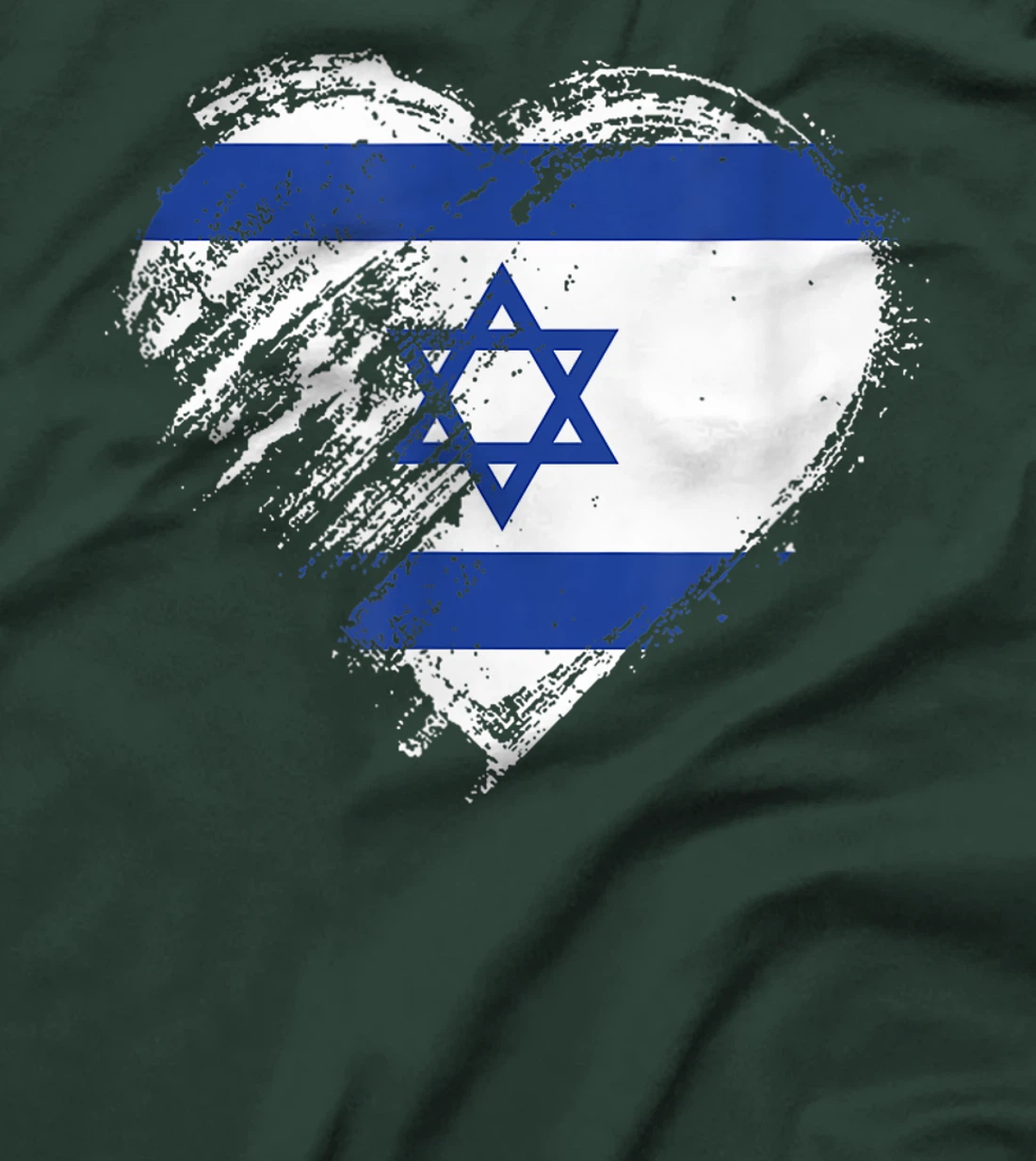Grungy I Love Israel Heart Flag T-Shirt