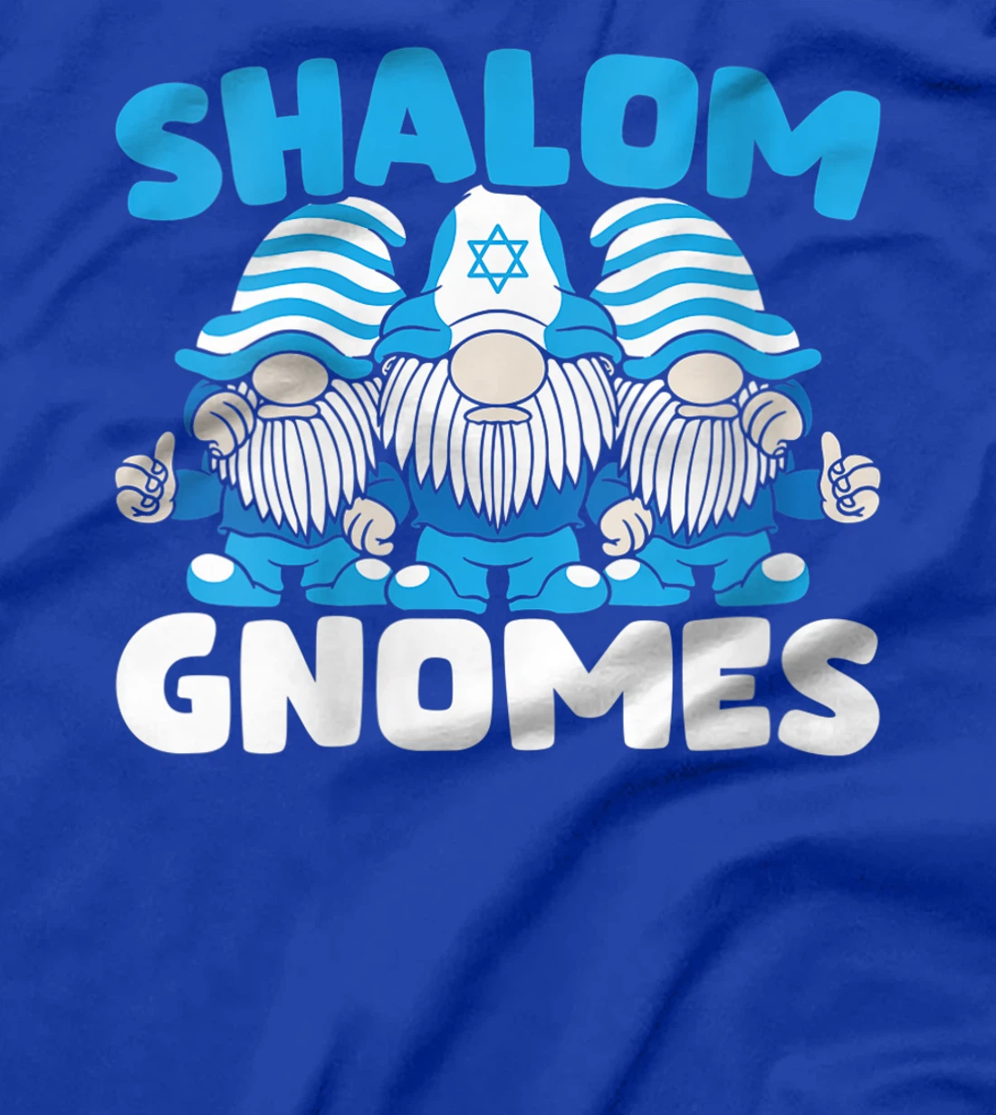 Womens Shalom Gnomes Chanukah Menorah Hanukkah Israel Jew T-Shirt