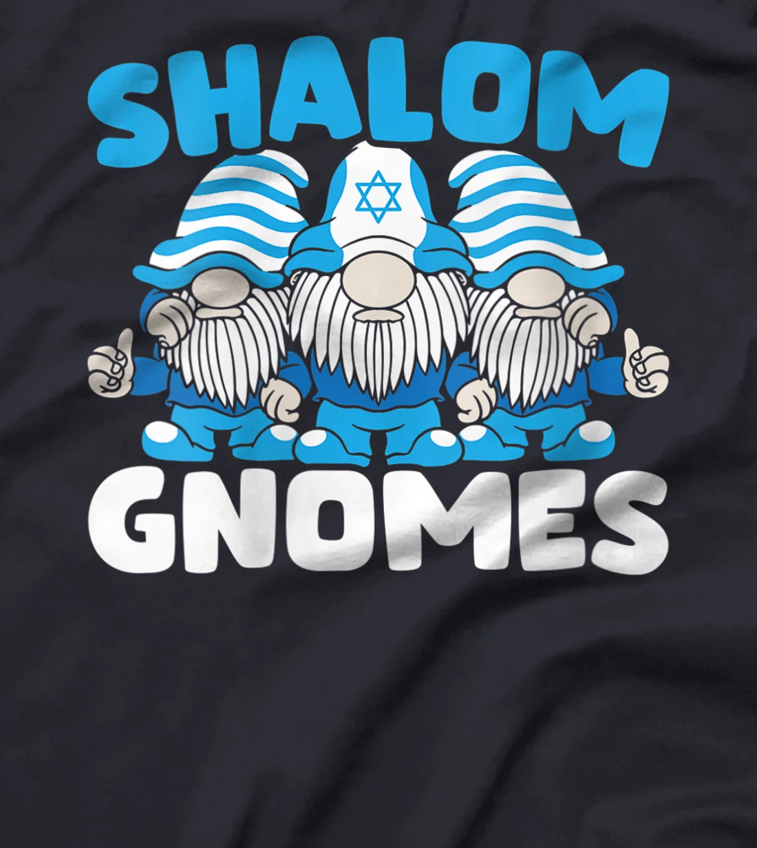 Womens Shalom Gnomes Chanukah Menorah Hanukkah Israel Jew T-Shirt