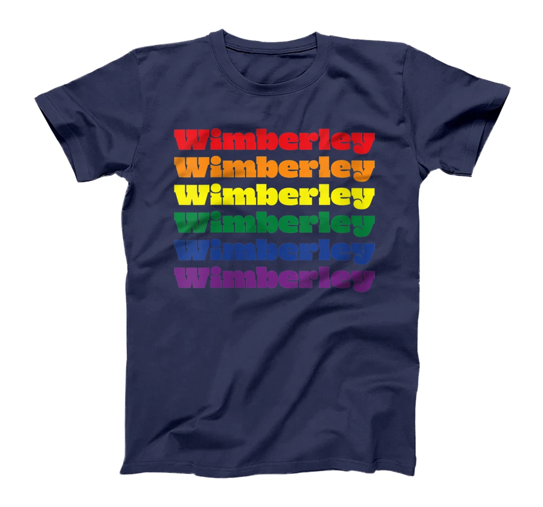 Womens Wimberley Texas LGBTQ Gay Pride Month Rainbow Solidarity T-Shirt