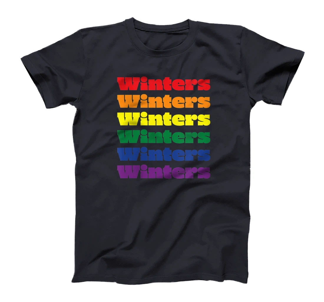 Womens Winters Texas LGBTQ Gay Pride Month Rainbow Solidarity T-Shirt