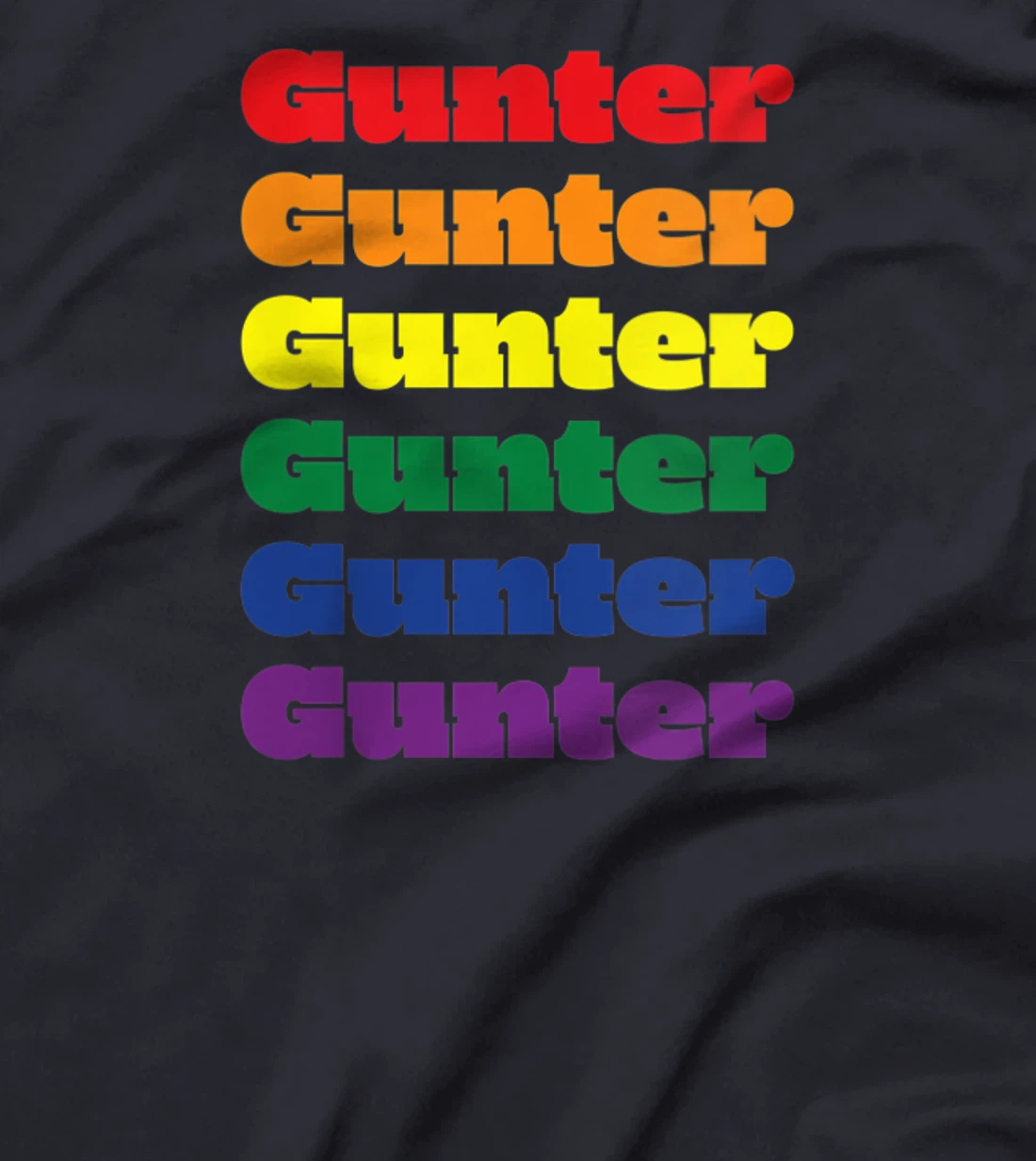 Womens Gunter Texas LGBTQ Gay Pride Month Rainbow Solidarity T-Shirt
