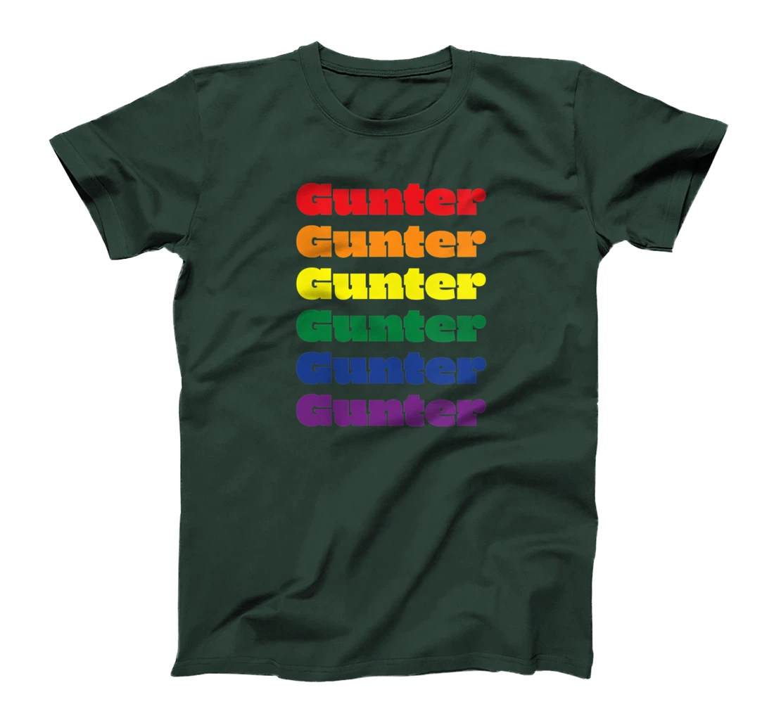 Womens Gunter Texas LGBTQ Gay Pride Month Rainbow Solidarity T-Shirt