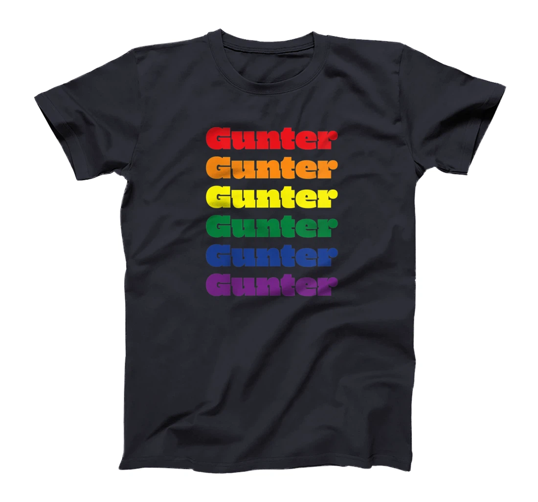 Womens Gunter Texas LGBTQ Gay Pride Month Rainbow Solidarity T-Shirt