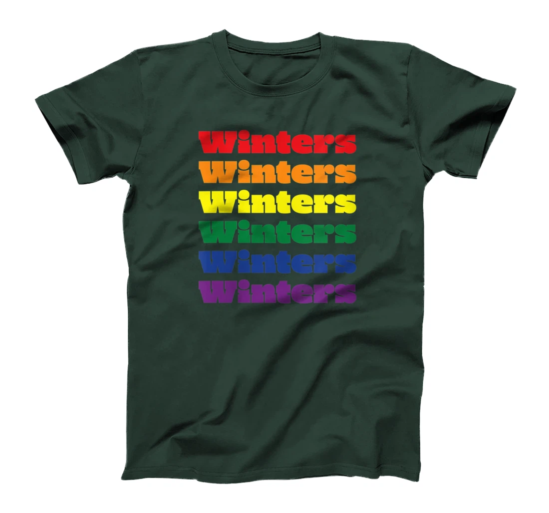 Womens Winters Texas LGBTQ Gay Pride Month Rainbow Solidarity T-Shirt