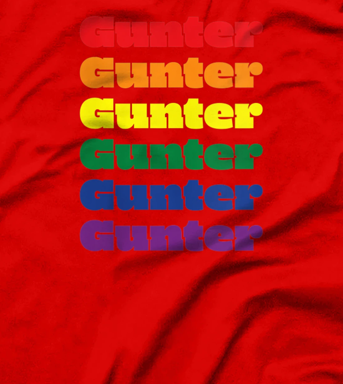 Womens Gunter Texas LGBTQ Gay Pride Month Rainbow Solidarity T-Shirt