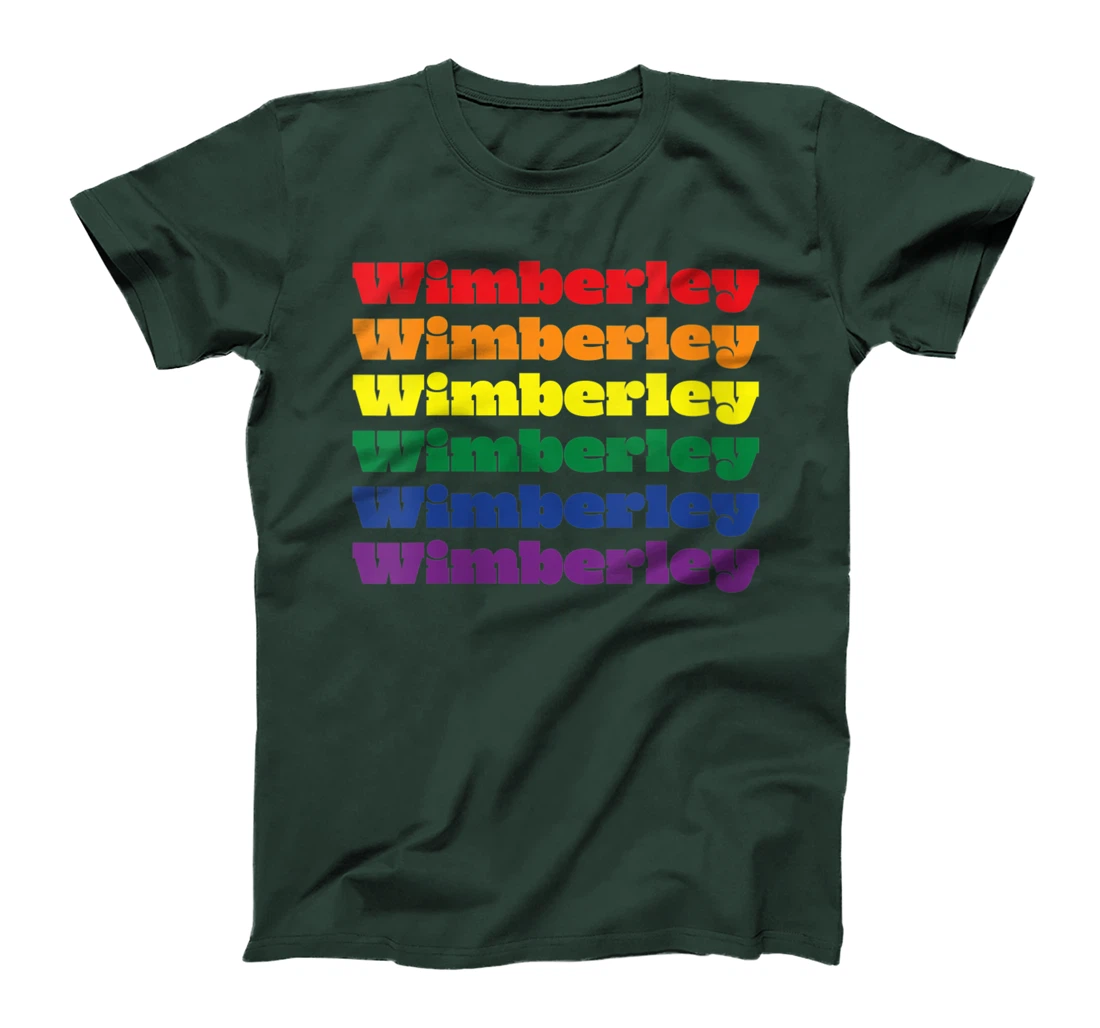 Womens Wimberley Texas LGBTQ Gay Pride Month Rainbow Solidarity T-Shirt