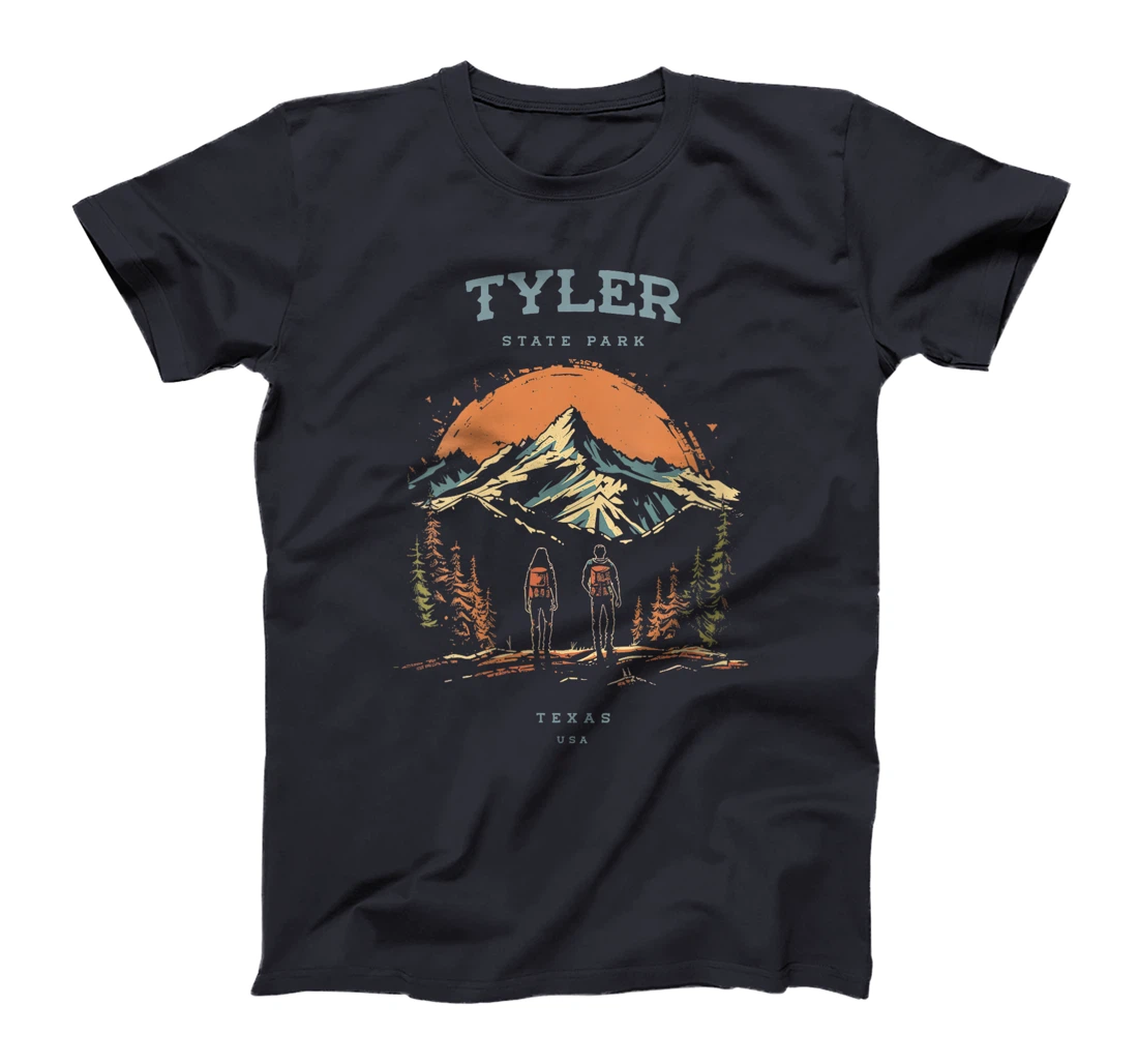 Womens Tyler State Park Texas Backpacking Hiking Retro Vintage T-Shirt