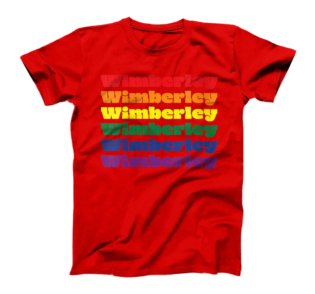 Womens Wimberley Texas LGBTQ Gay Pride Month Rainbow Solidarity T-Shirt