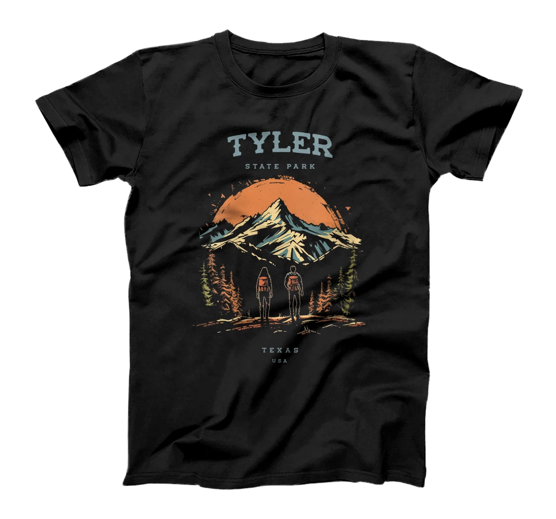 Womens Tyler State Park Texas Backpacking Hiking Retro Vintage T-Shirt