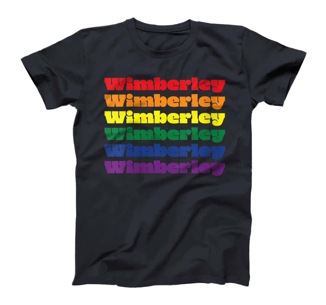 Womens Wimberley Texas LGBTQ Gay Pride Month Rainbow Solidarity T-Shirt