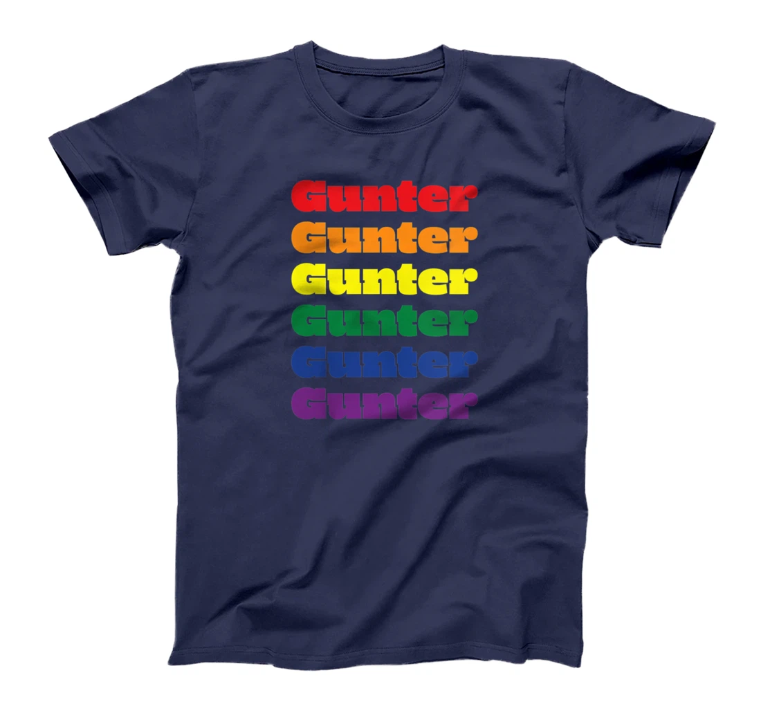 Womens Gunter Texas LGBTQ Gay Pride Month Rainbow Solidarity T-Shirt