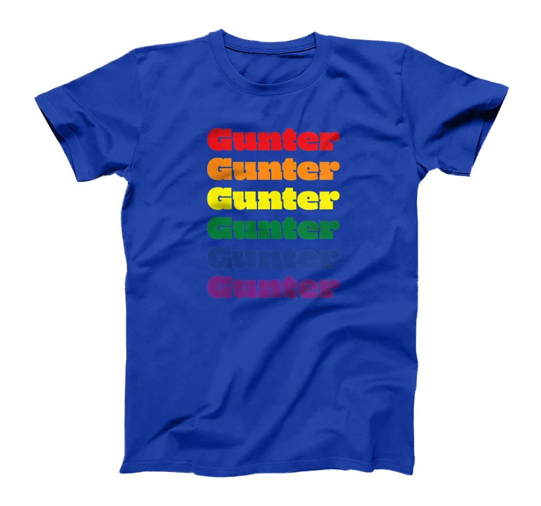 Womens Gunter Texas LGBTQ Gay Pride Month Rainbow Solidarity T-Shirt