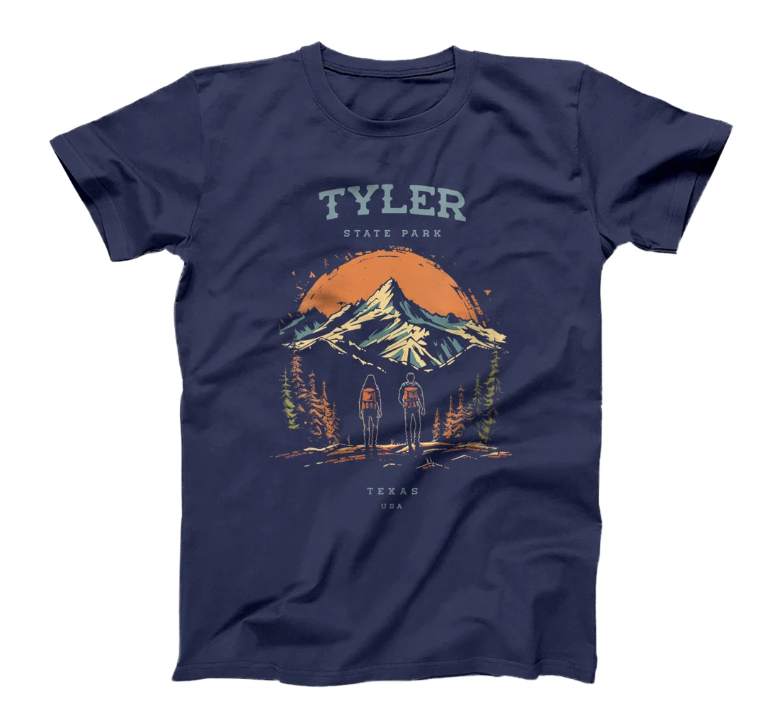 Womens Tyler State Park Texas Backpacking Hiking Retro Vintage T-Shirt