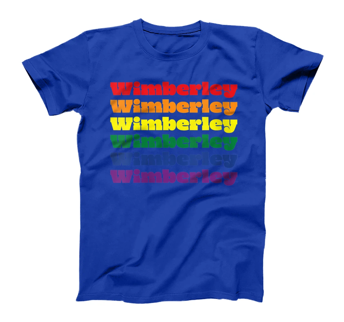 Womens Wimberley Texas LGBTQ Gay Pride Month Rainbow Solidarity T-Shirt