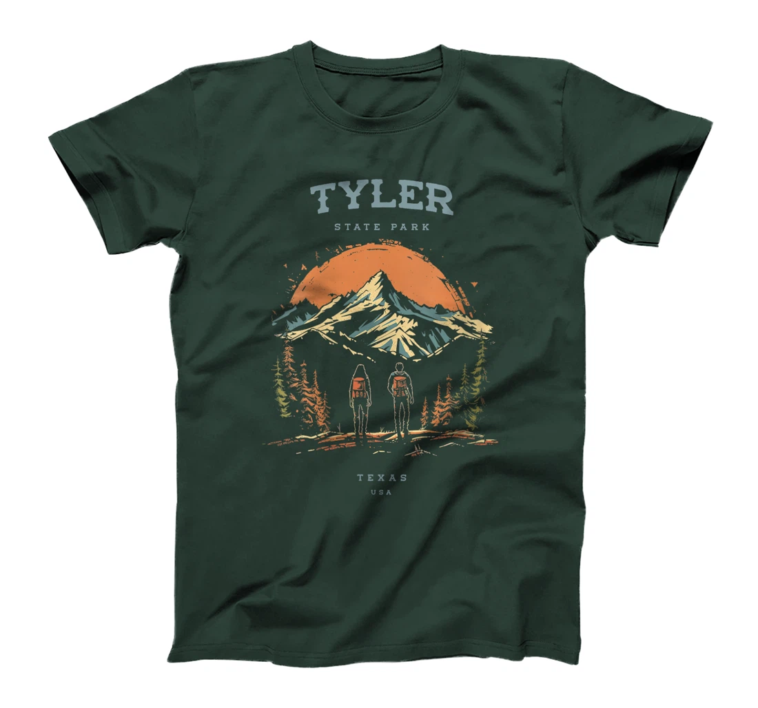 Womens Tyler State Park Texas Backpacking Hiking Retro Vintage T-Shirt