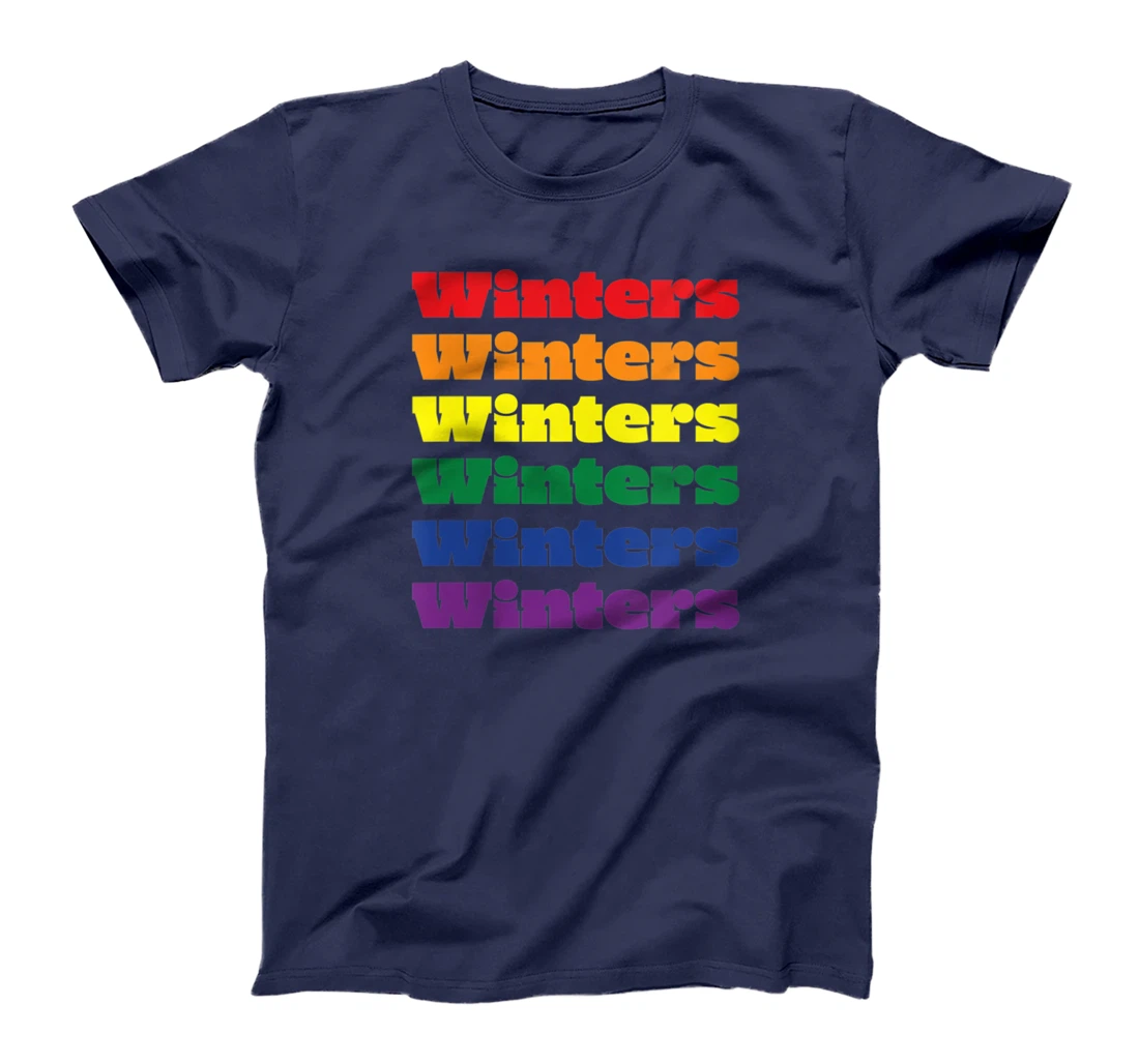 Womens Winters Texas LGBTQ Gay Pride Month Rainbow Solidarity T-Shirt
