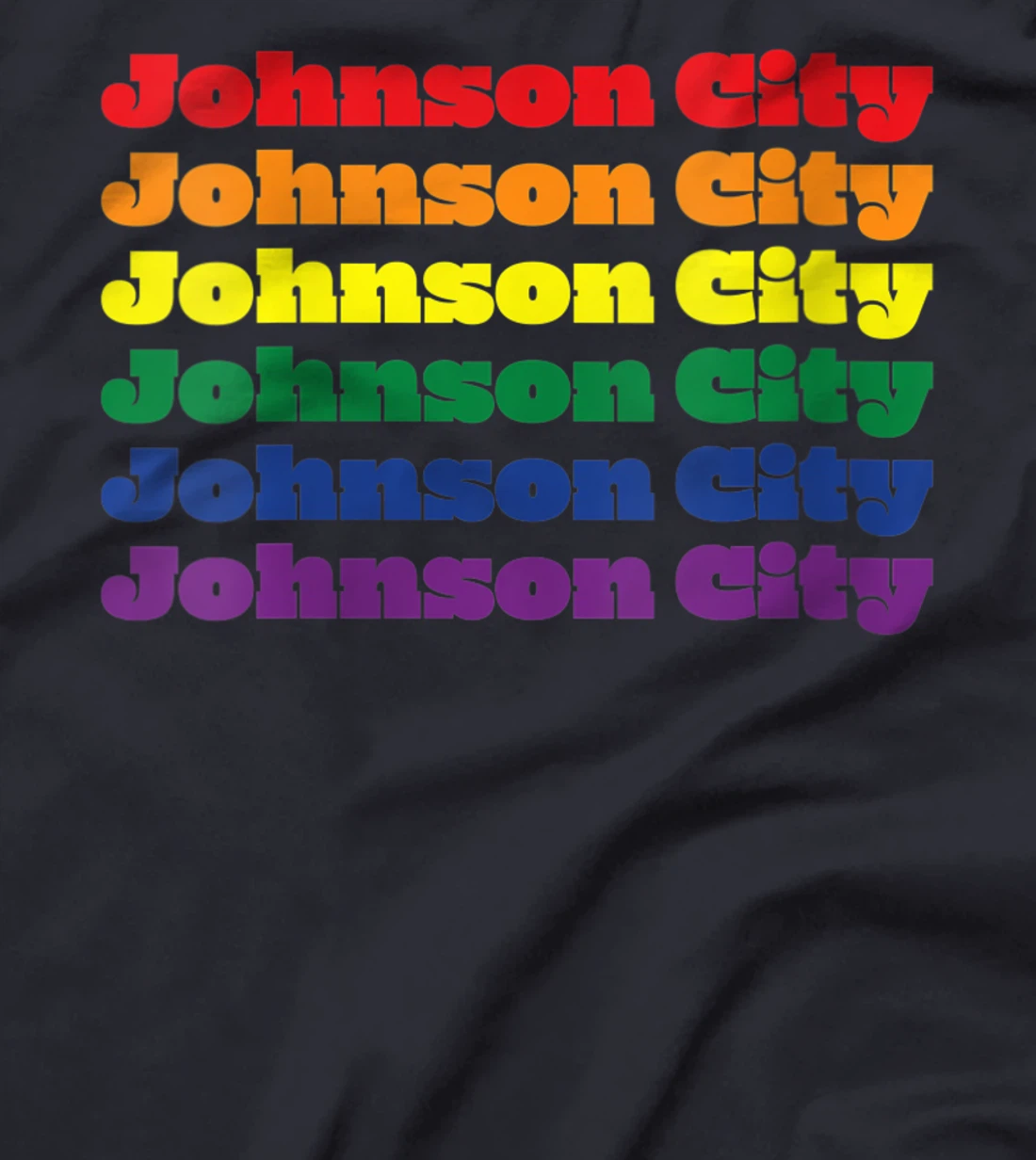 Womens Johnson City Texas LGBTQ Gay Pride Month Rainbow Solidarity T-Shirt