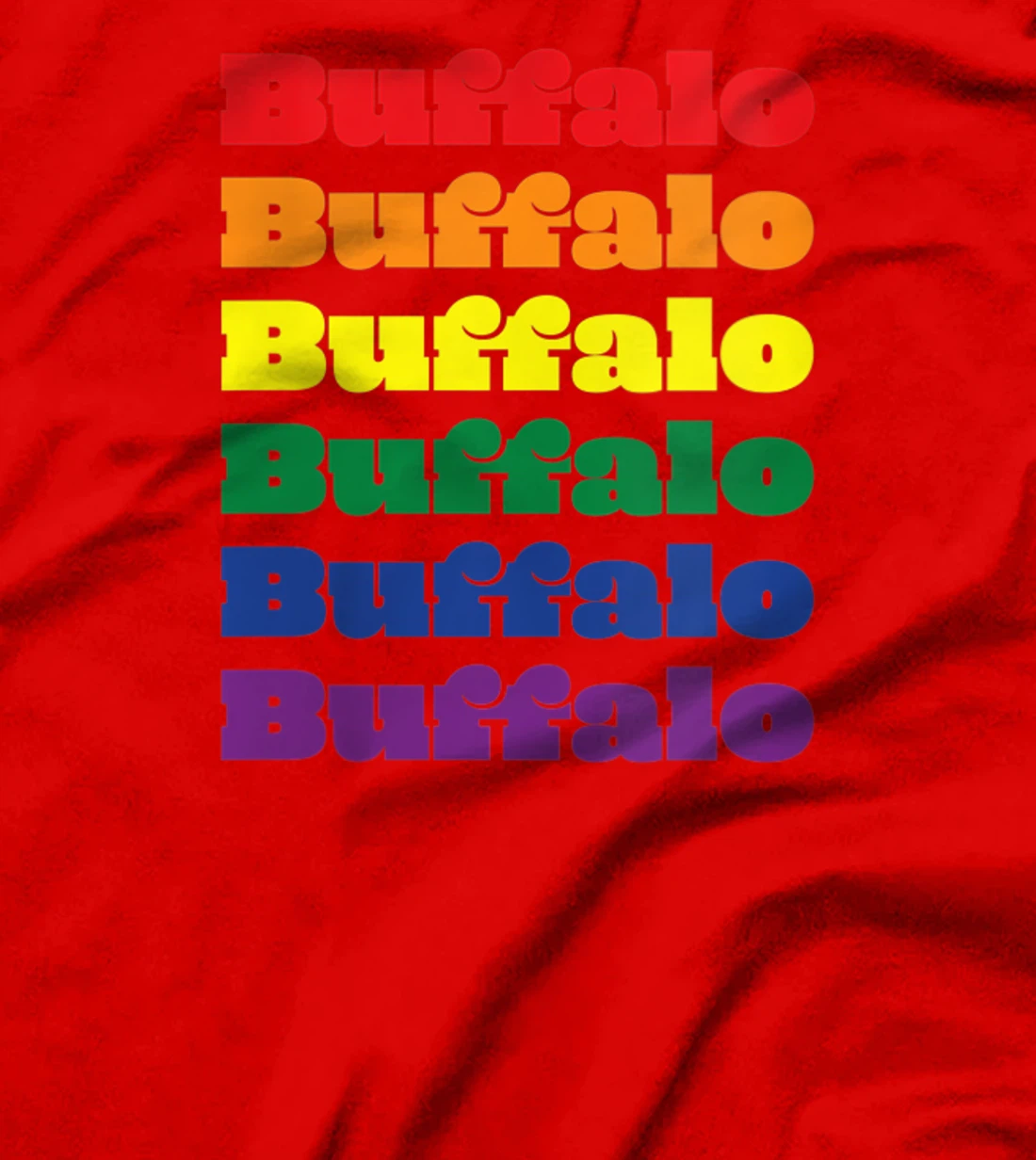 Womens Buffalo Texas LGBTQ Gay Pride Month Rainbow Solidarity T-Shirt