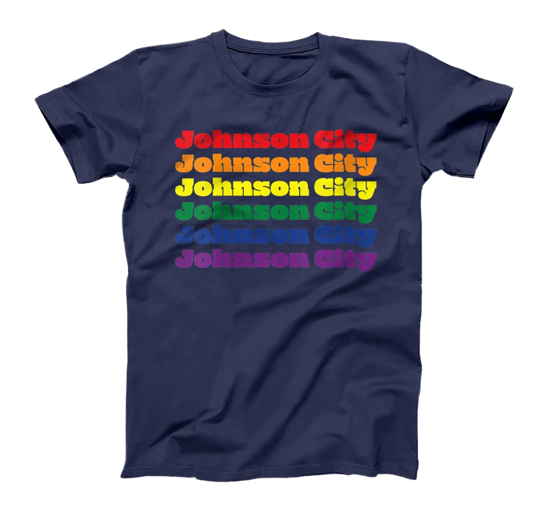 Womens Johnson City Texas LGBTQ Gay Pride Month Rainbow Solidarity T-Shirt