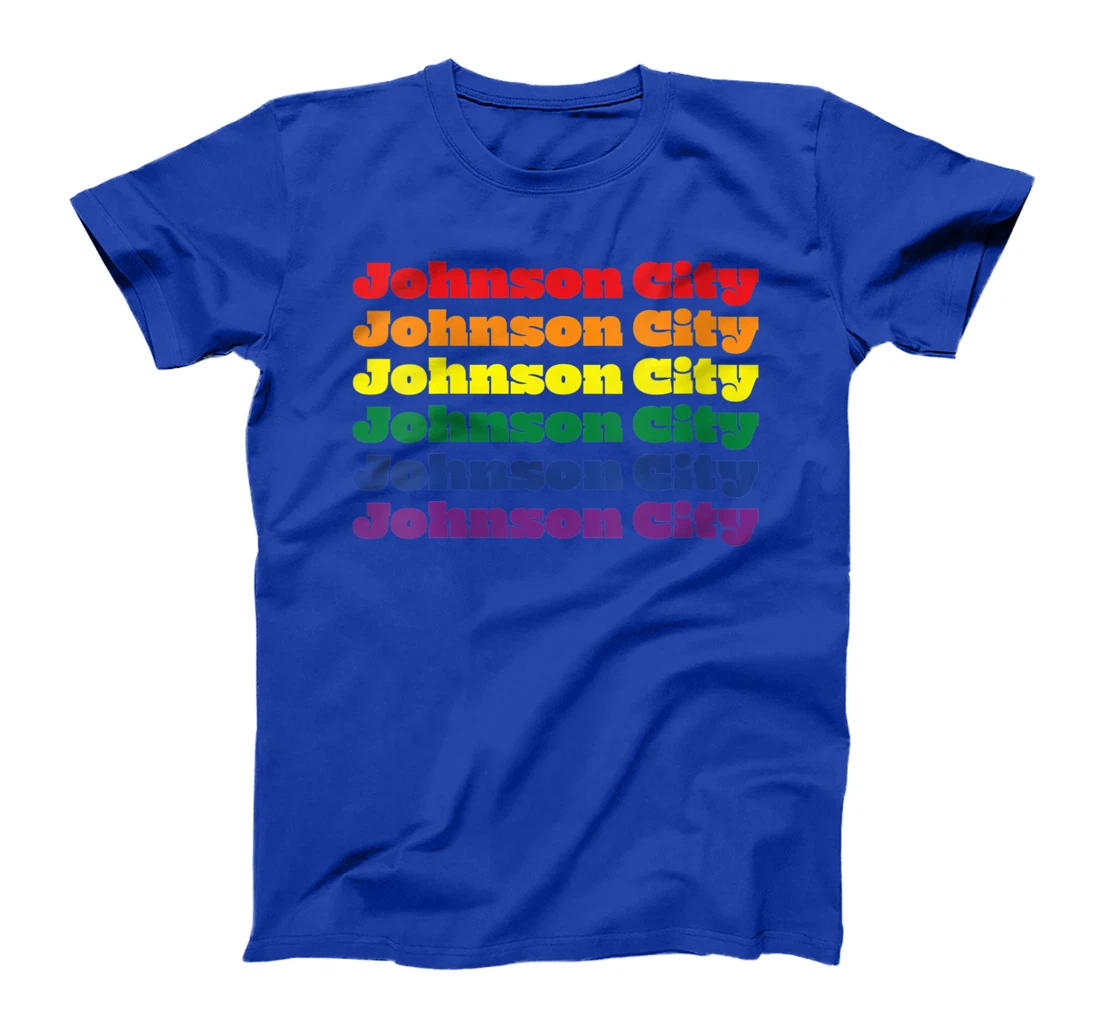 Womens Johnson City Texas LGBTQ Gay Pride Month Rainbow Solidarity T-Shirt