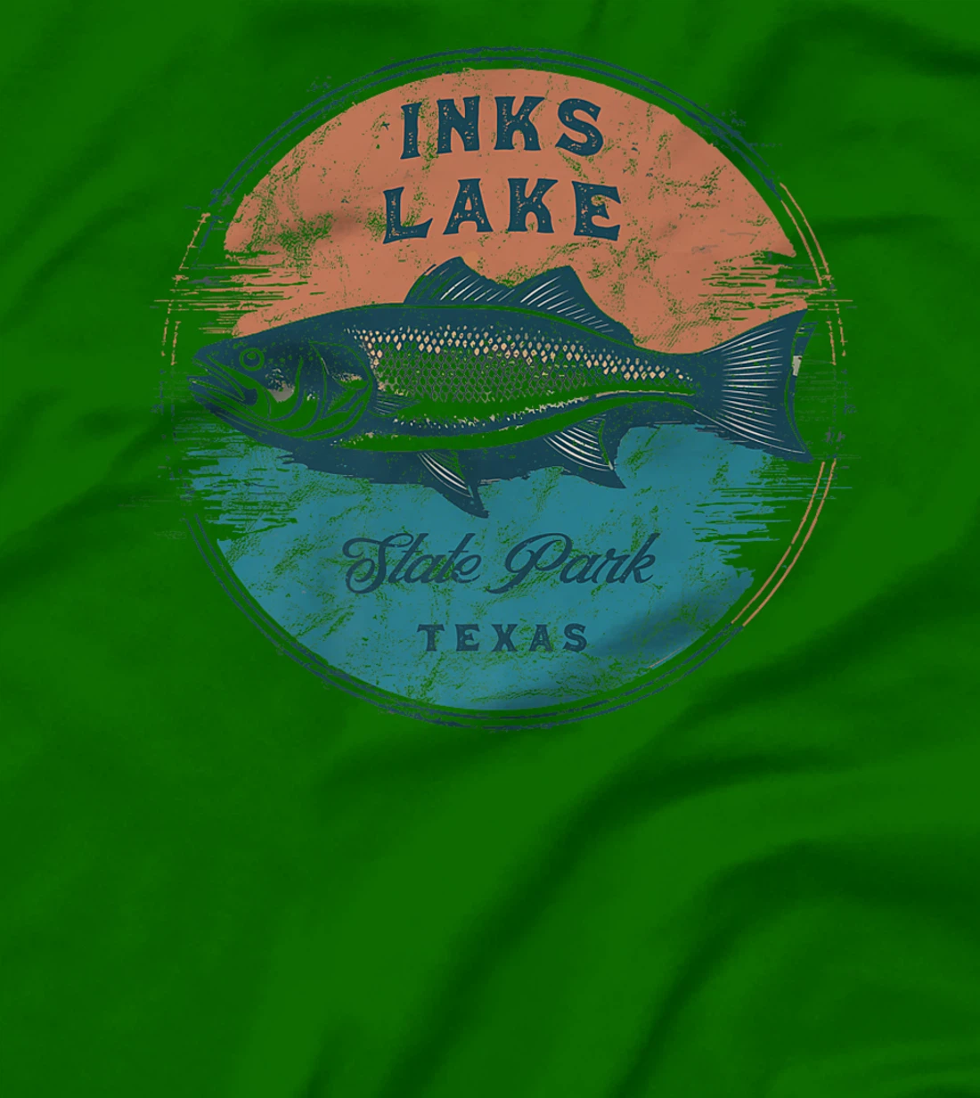 Inks Lake State Park Texas Retro Vintage Fishing Premium T-Shirt