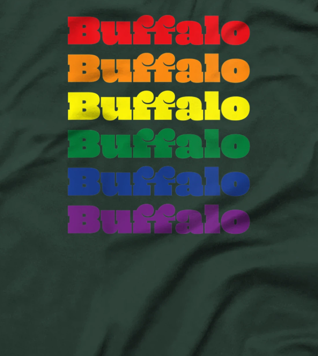 Womens Buffalo Texas LGBTQ Gay Pride Month Rainbow Solidarity T-Shirt