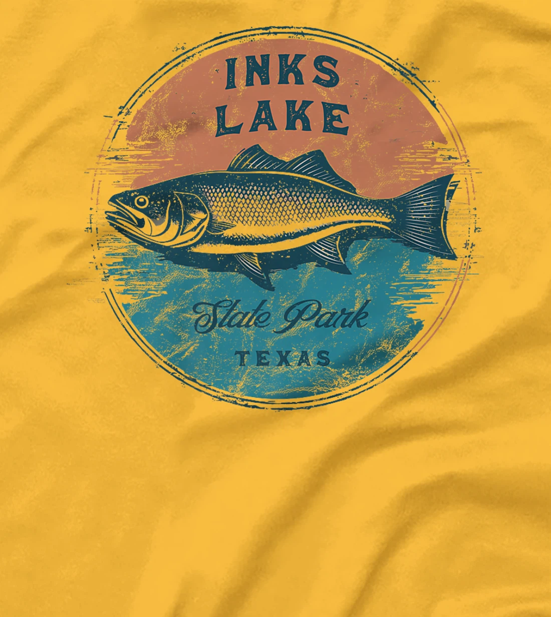 Inks Lake State Park Texas Retro Vintage Fishing Premium T-Shirt