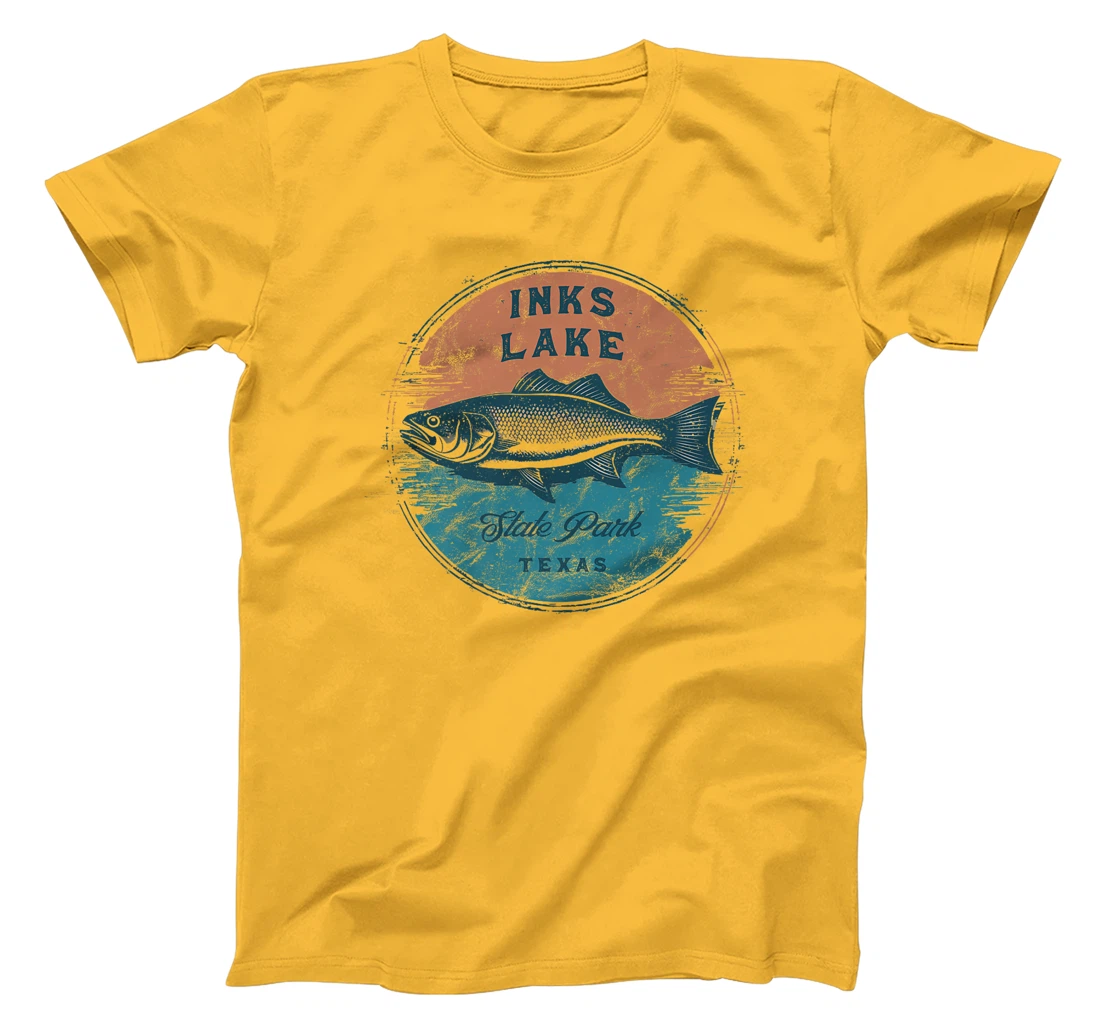 Inks Lake State Park Texas Retro Vintage Fishing Premium T-Shirt
