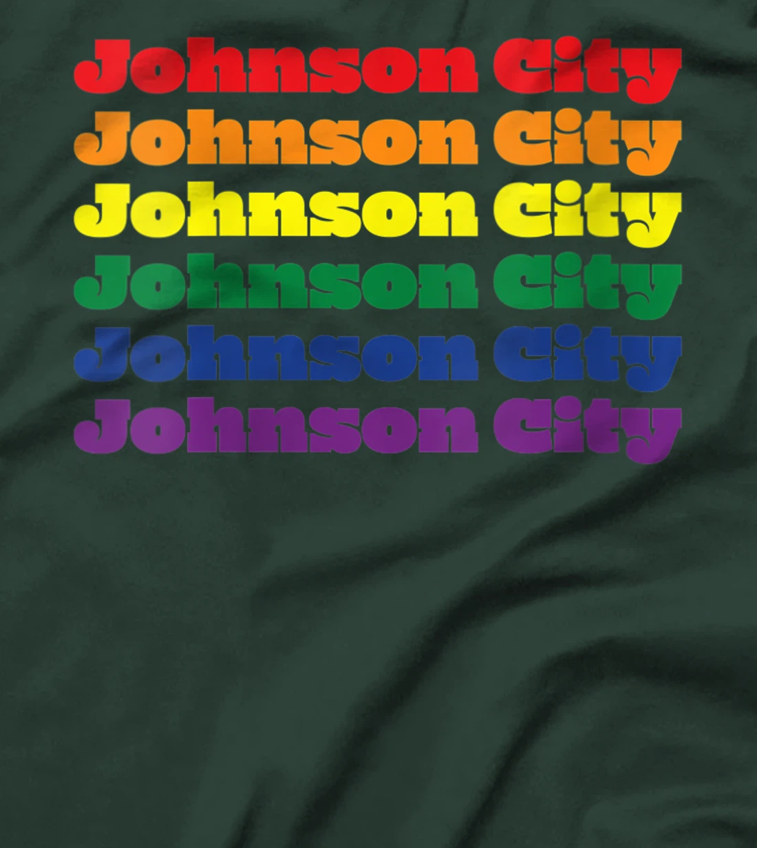 Womens Johnson City Texas LGBTQ Gay Pride Month Rainbow Solidarity T-Shirt