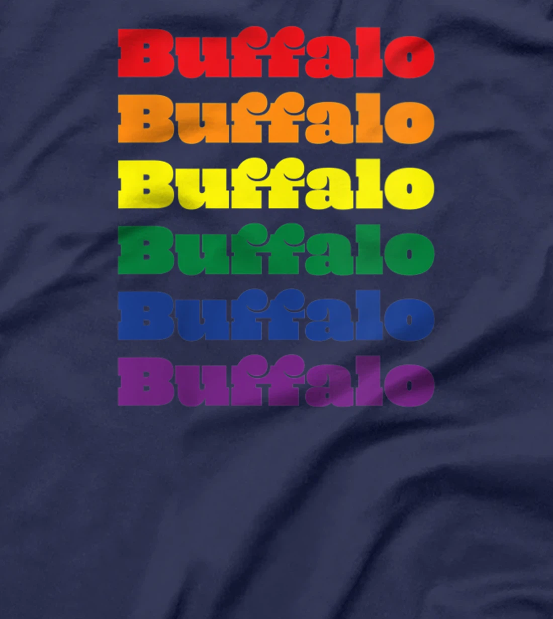 Womens Buffalo Texas LGBTQ Gay Pride Month Rainbow Solidarity T-Shirt